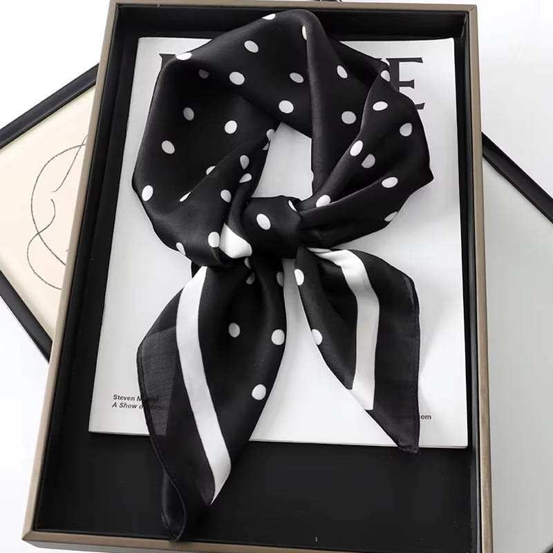 Silk Scarf Square - Роскошный женский шарф в горошек, женские