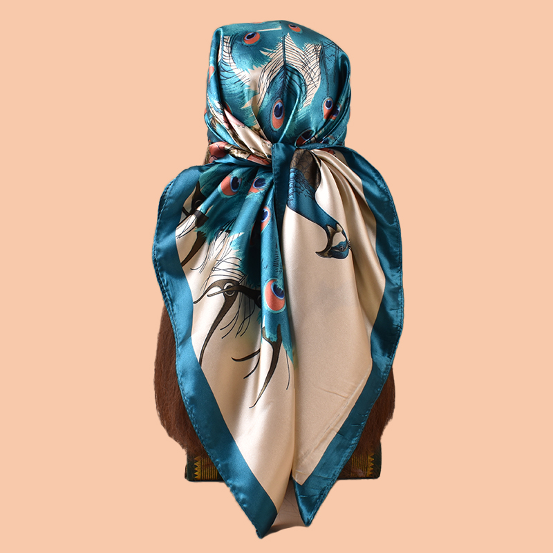 Silk Scarf Square - 1 шт., женский большой квадратный шарф