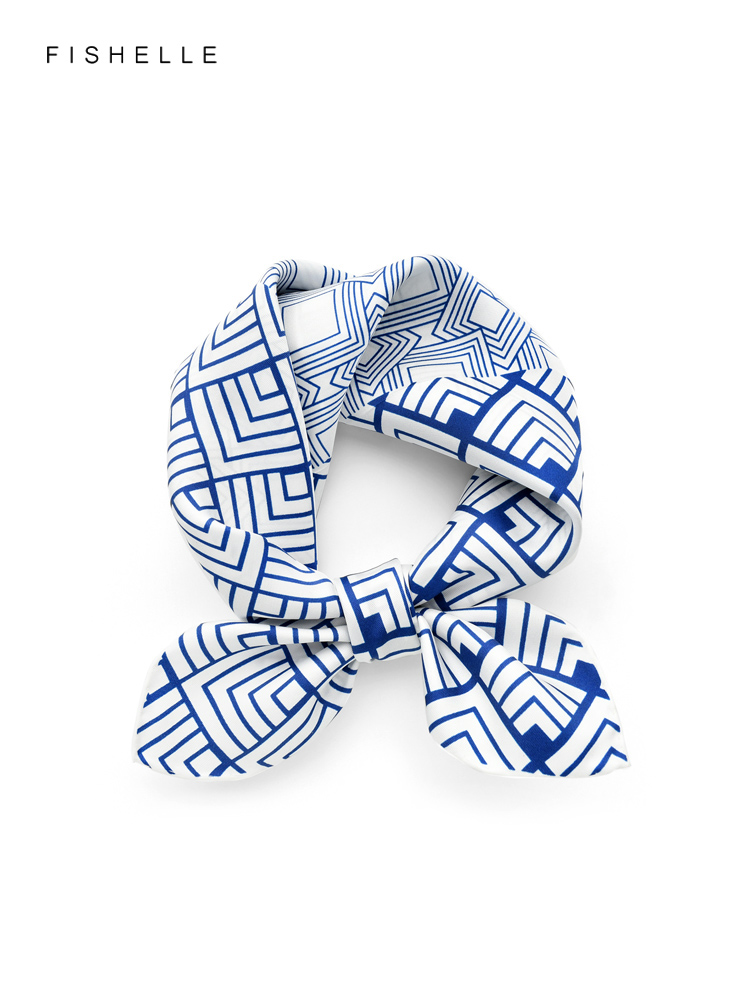 Женский саржевый шарф с геомет – обзор и цена Silk Scarf Square