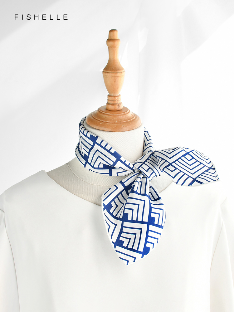 Женский саржевый шарф с геомет – обзор и цена Silk Scarf Square