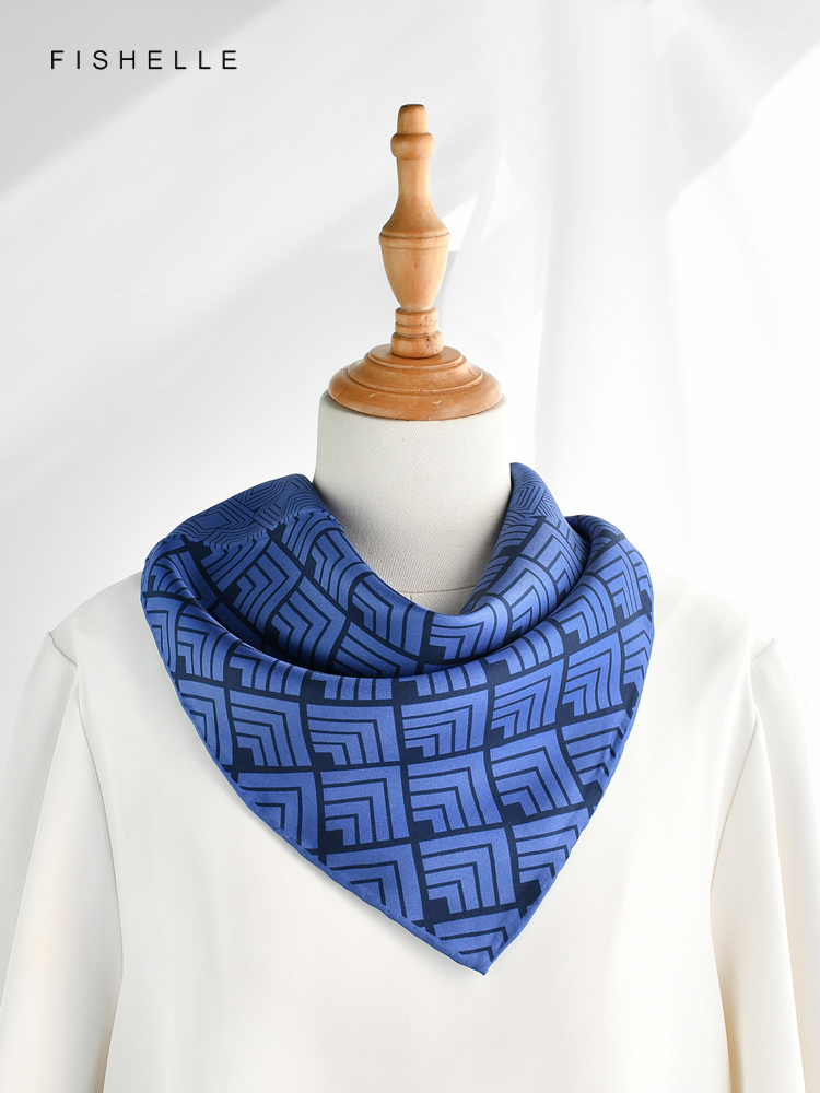 Женский саржевый шарф с геомет – обзор и цена Silk Scarf Square