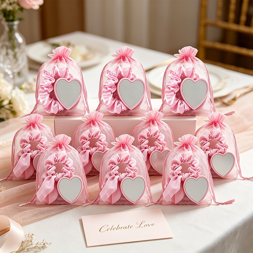 Набор из 6–24 розовых атласных – обзор и цена Scrunchie Satin Set