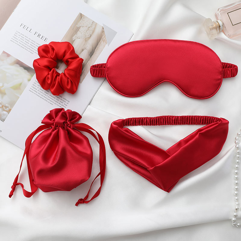 4 шт., шелковые маски для сна, – обзор и цена Scrunchie Satin Set